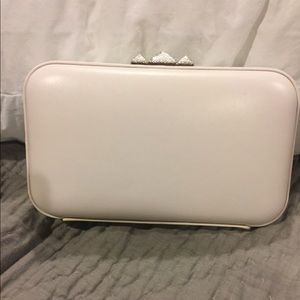 Rebecca Minkoff White Leather Minaudière Clutch